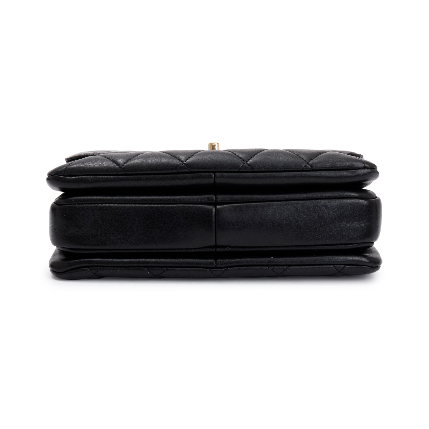 Chanel Black Lambskin Trendy CC Small Top Handle Flap Bag