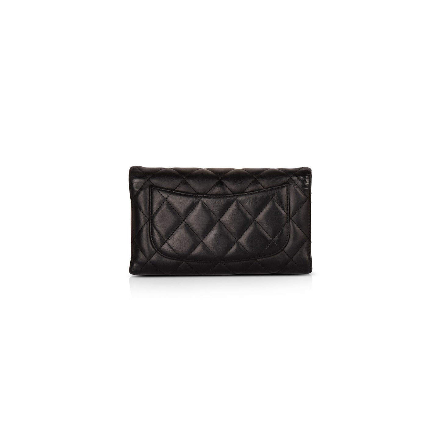 Chanel Black Lambskin Trifold CC Wallet