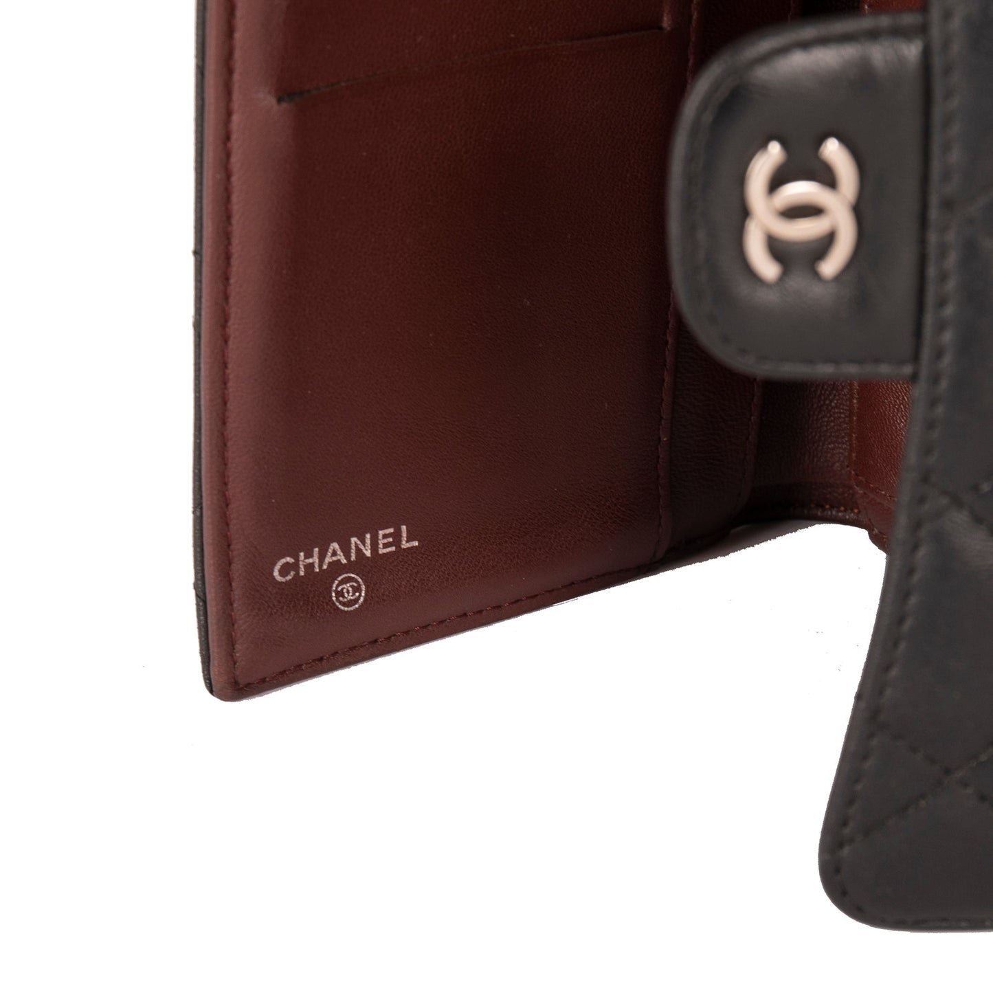 Chanel Black Lambskin Trifold CC Wallet
