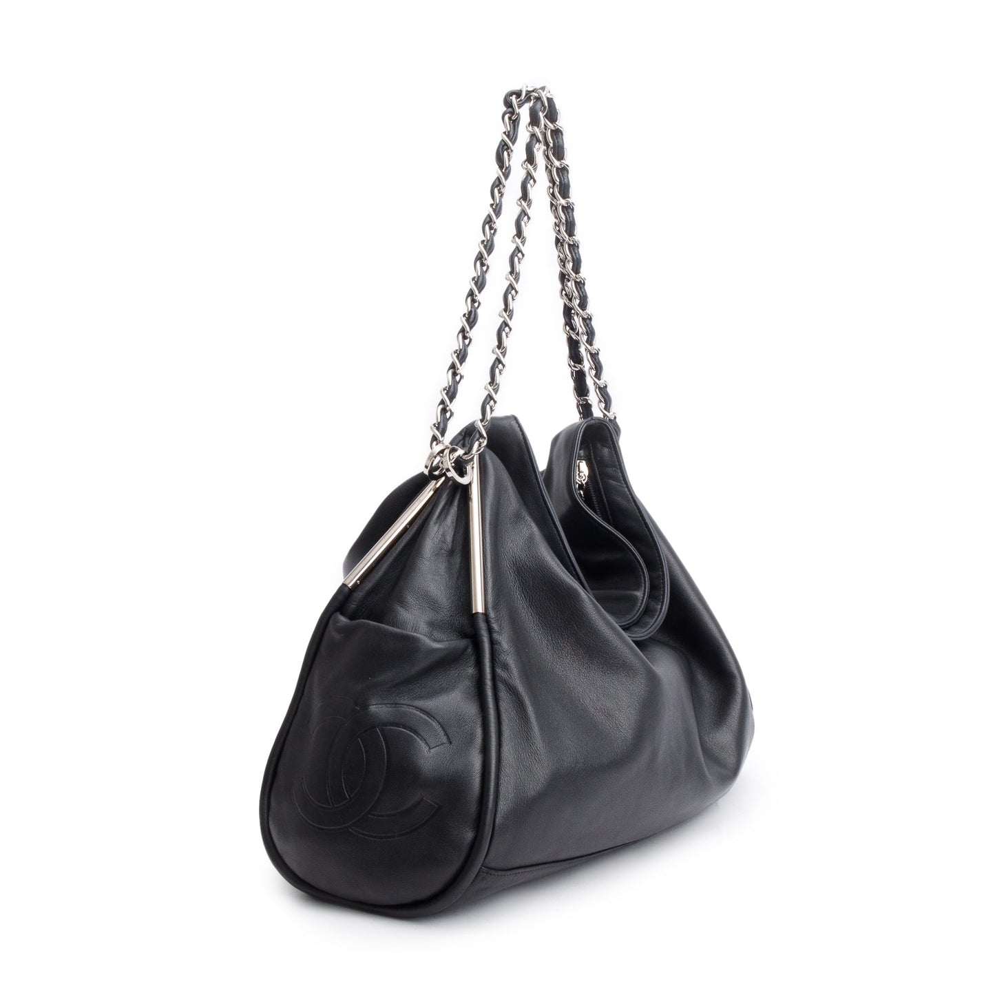 Chanel Black Leather Large Ultimate Soft Hobo Bag
