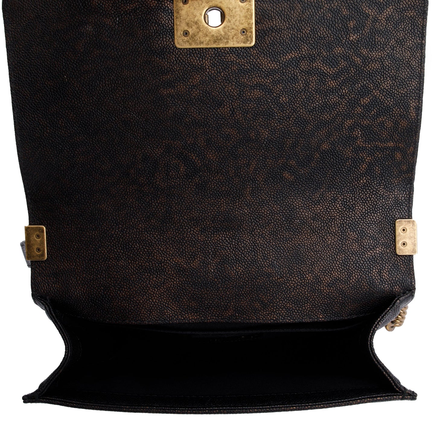 Chanel Black Leather Medium Braided Boy Bag