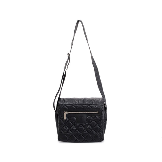 Chanel Black Nylon Quilted Medium Coco Cocoon Messenger Bag