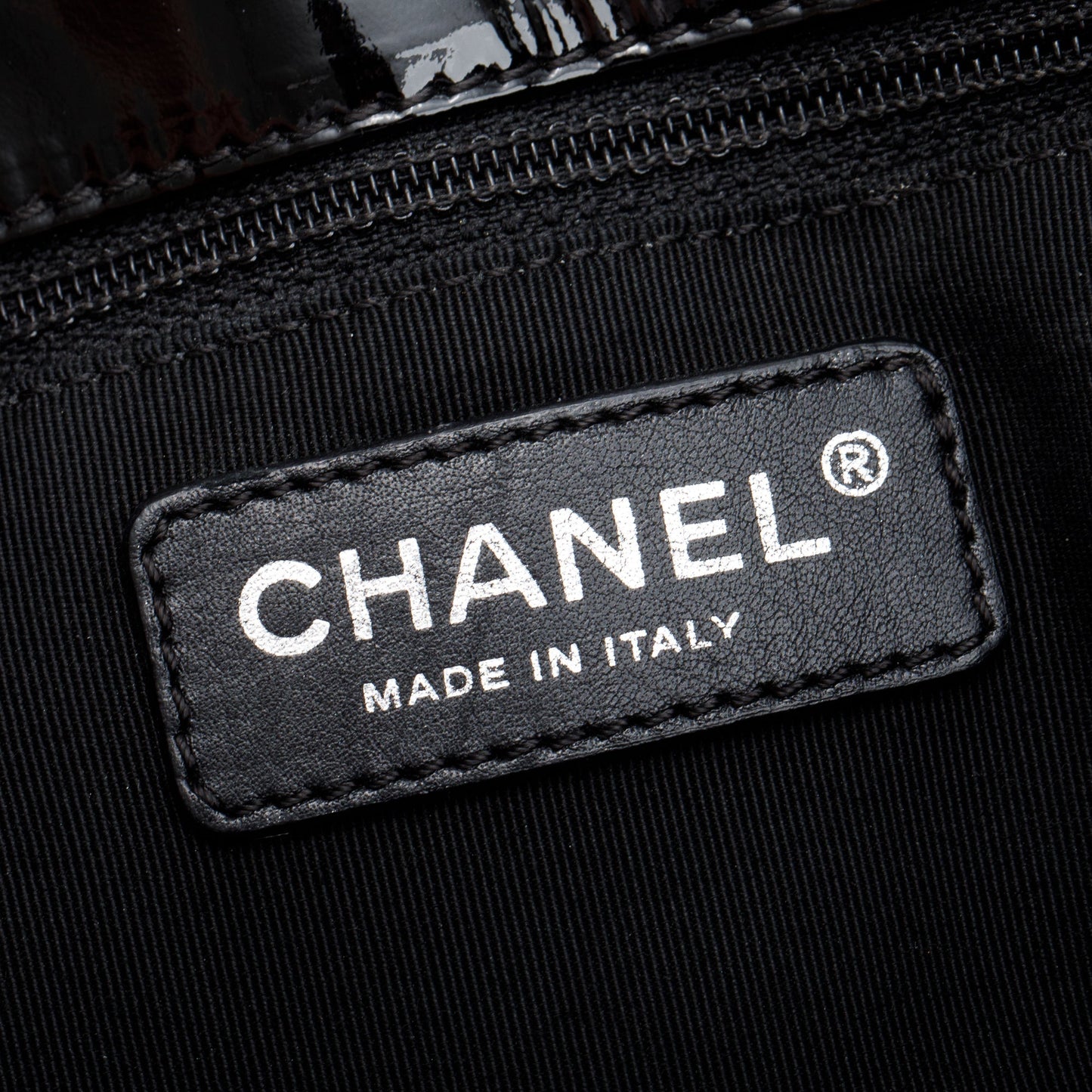 Chanel Black Patent Leather Grand Shopping Tote (GST)