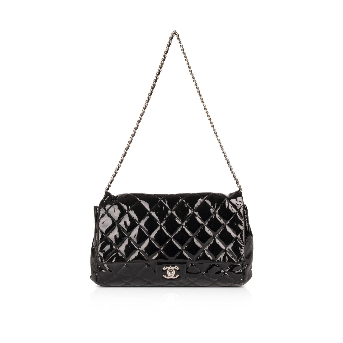Chanel Black Patent Leather New Clutch