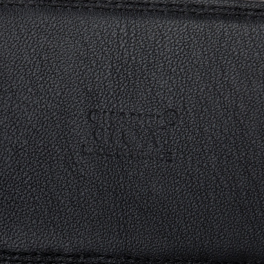 Chanel Black Patent Leather Wide Buckle Belt 75 30