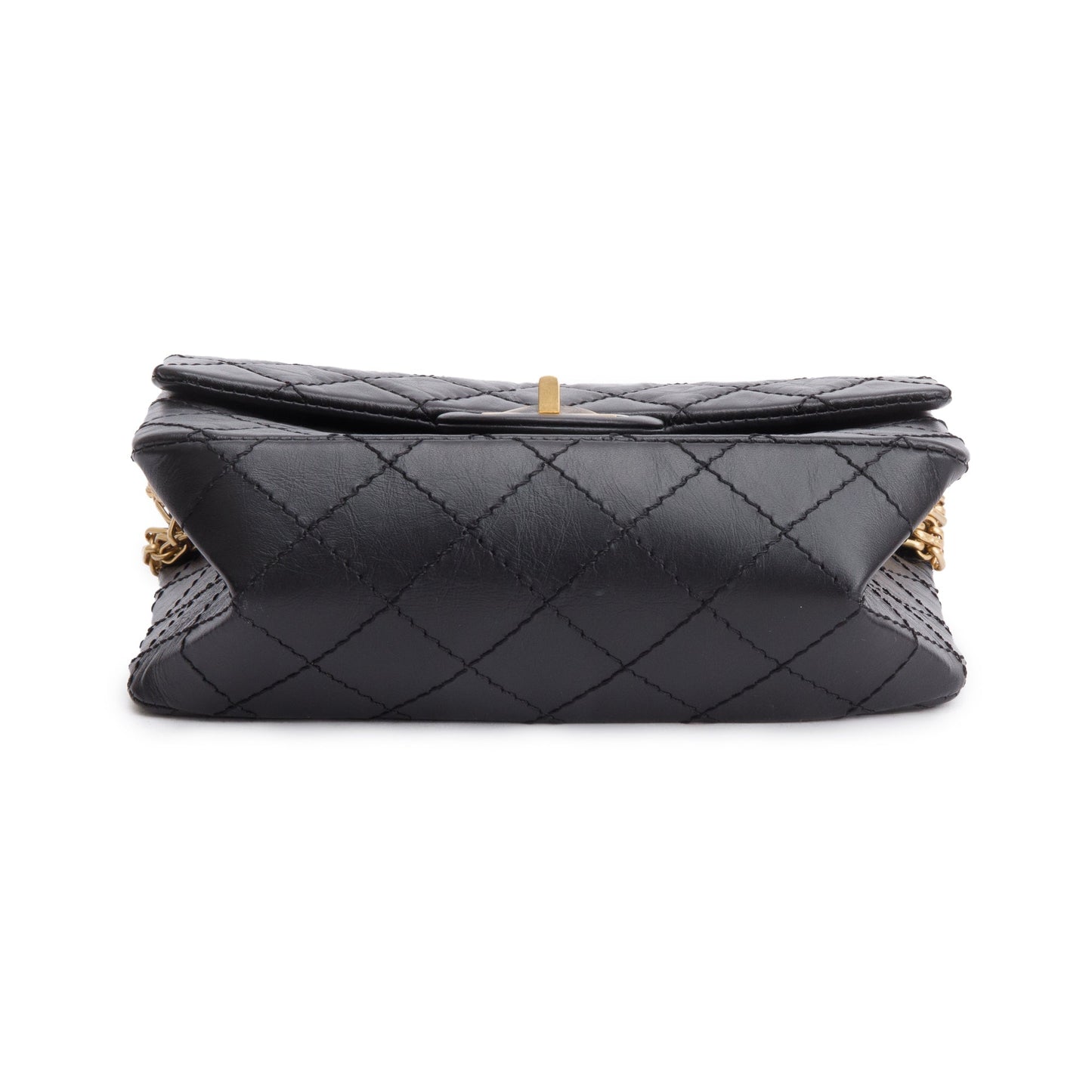 Chanel Black Quilted Calfskin Leather 2.55 Reissue 224 Flap Bag
