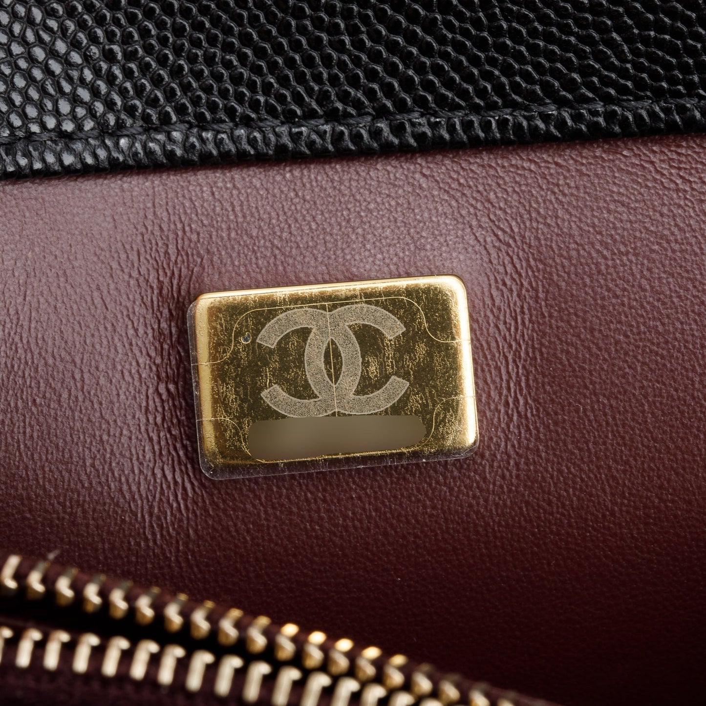 Chanel Black Quilted Caviar Leather Large Flap Top Handle Bag