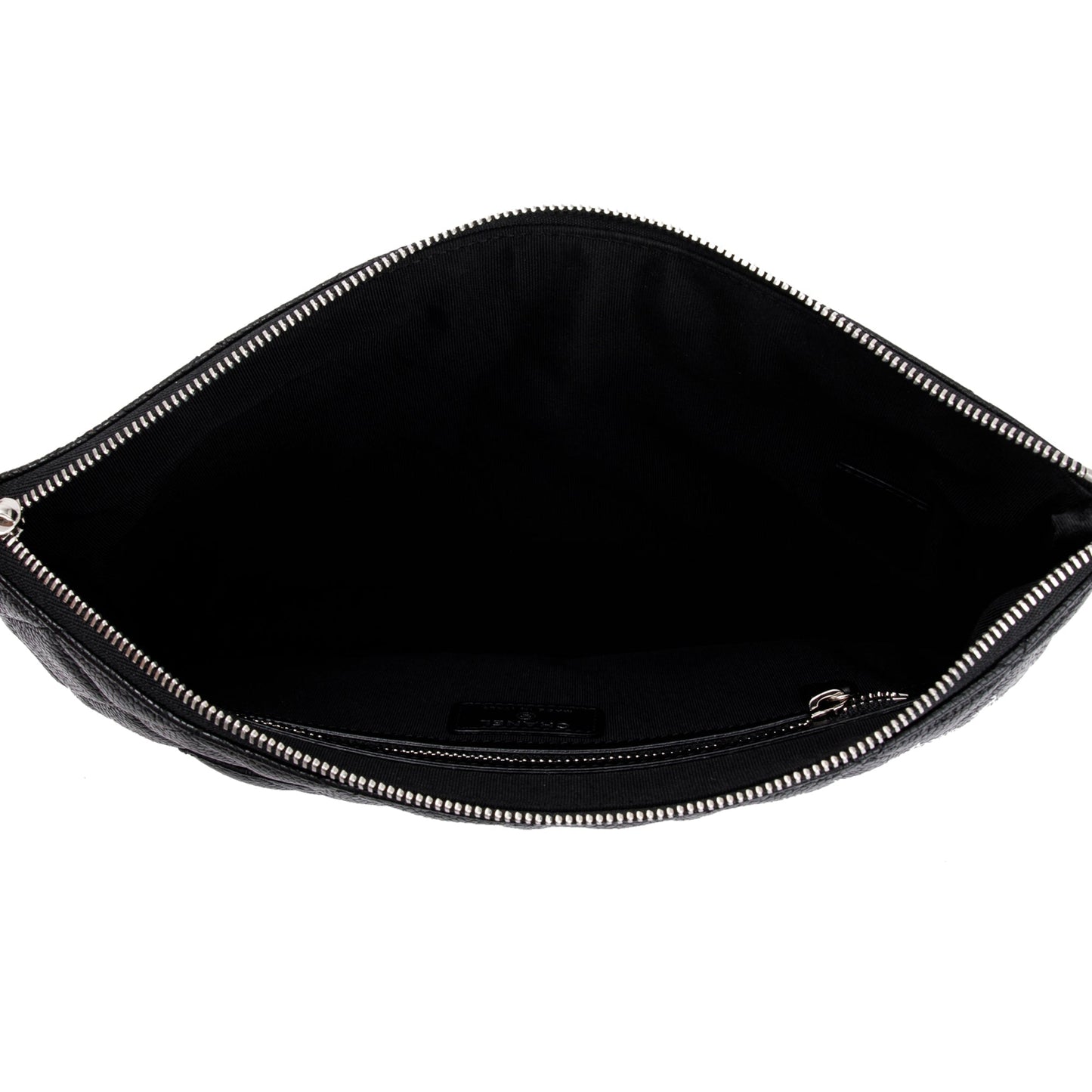 Chanel Black Quilted Caviar Leather Medium O-Case Clutch