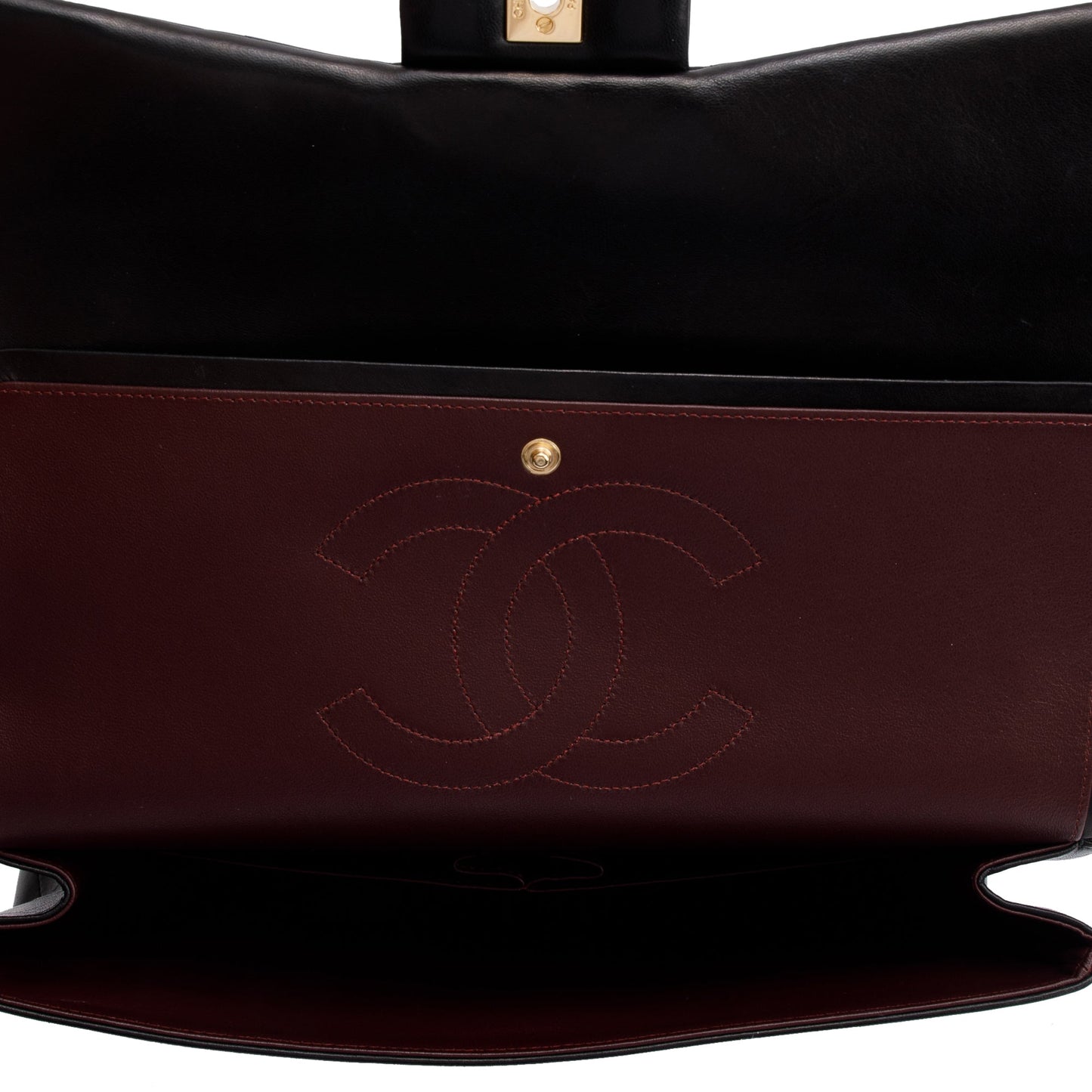 Chanel Black Quilted Lambskin Leather Classic Maxi Double Flap Bag