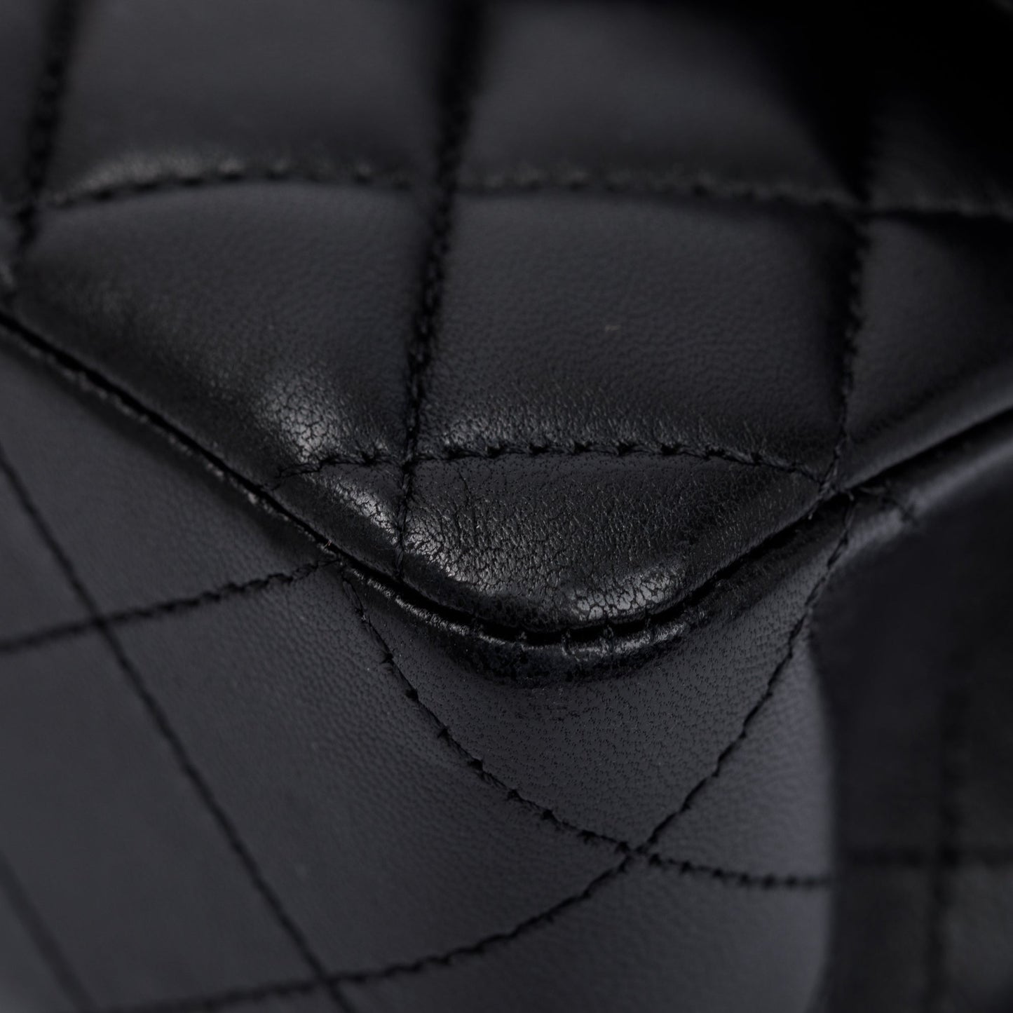 Chanel Black Quilted Lambskin Leather Classic Medium Double Flap Bag