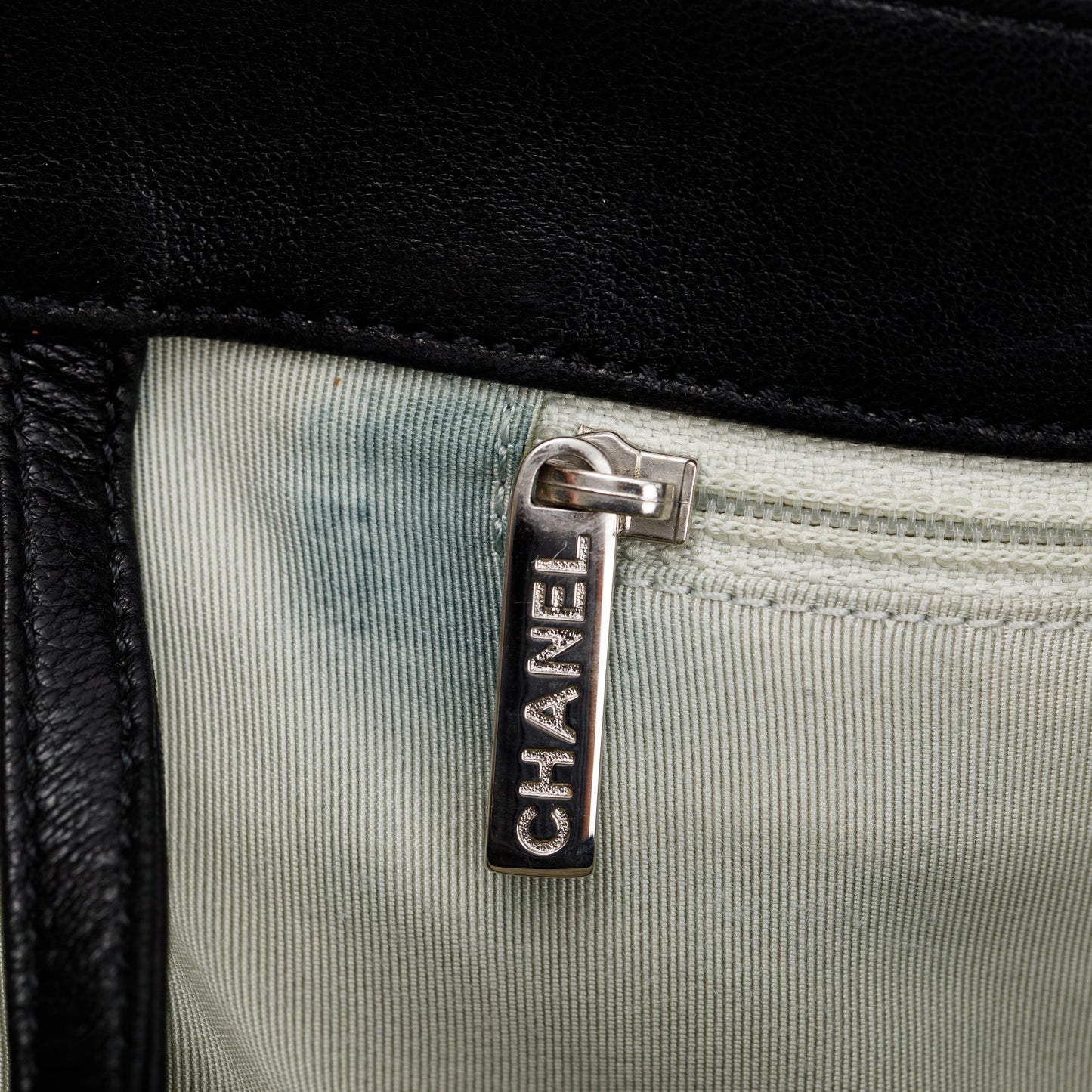 Chanel Black Quilted Lambskin Leather Maxi Chain Around Flap Bag