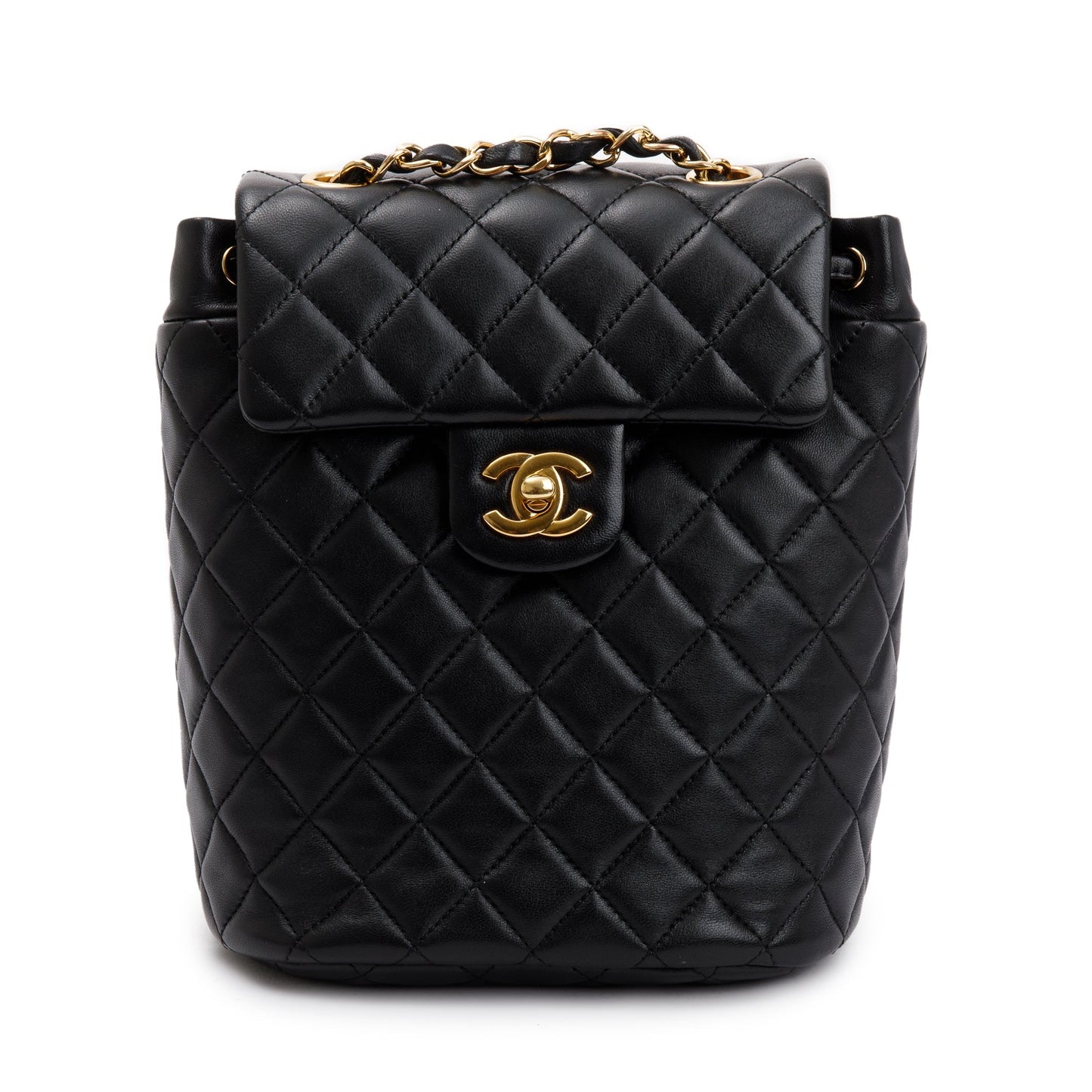 Chanel Black Quilted Lambskin Leather Mini Urban Spirit Backpack