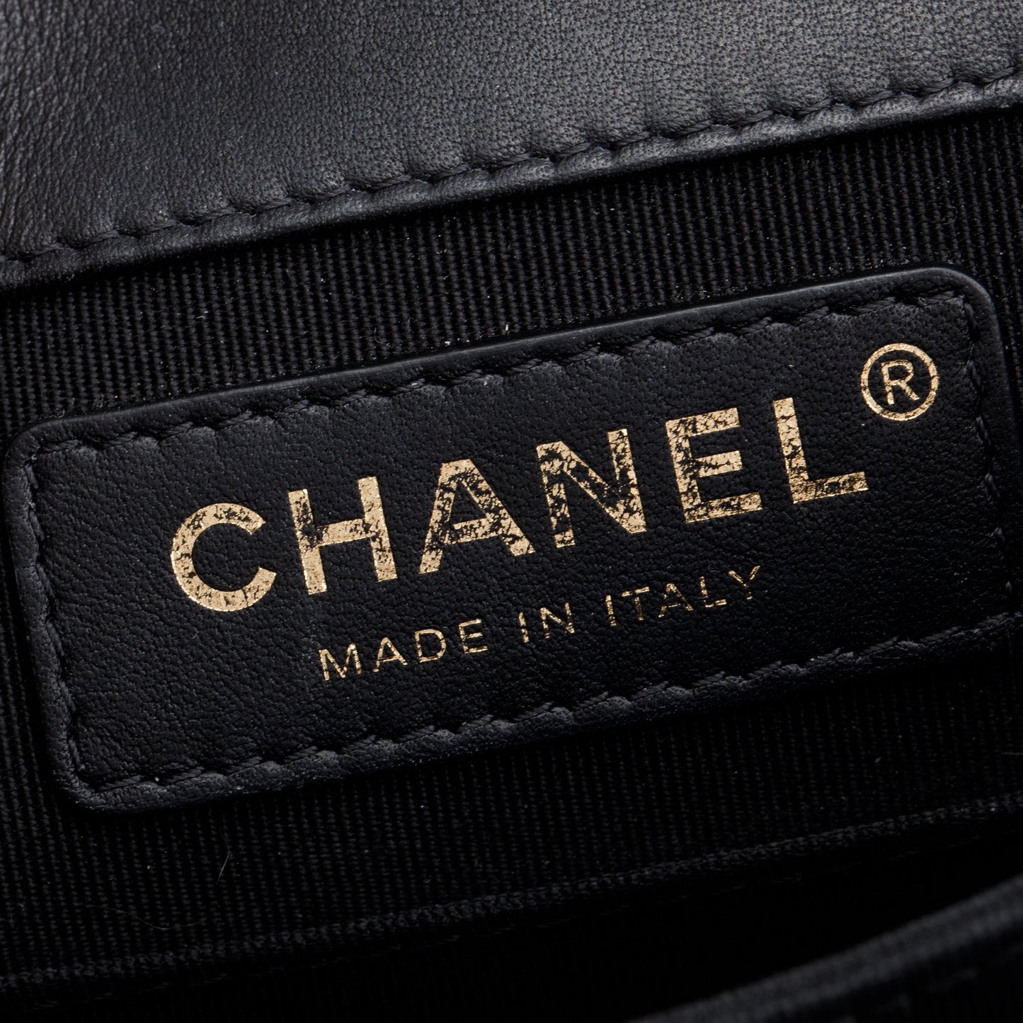 Chanel Black Quilted Lambskin Leather North/South Boy Bag