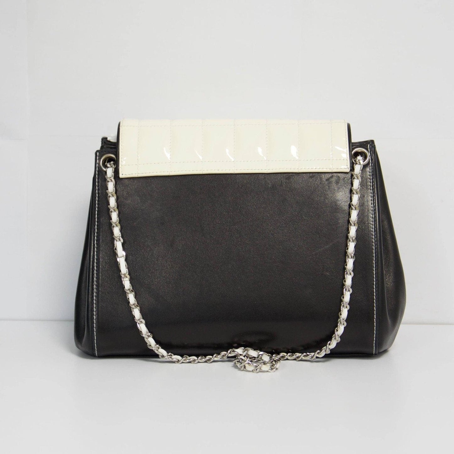 Chanel Black and White Chocolate Bar Bag
