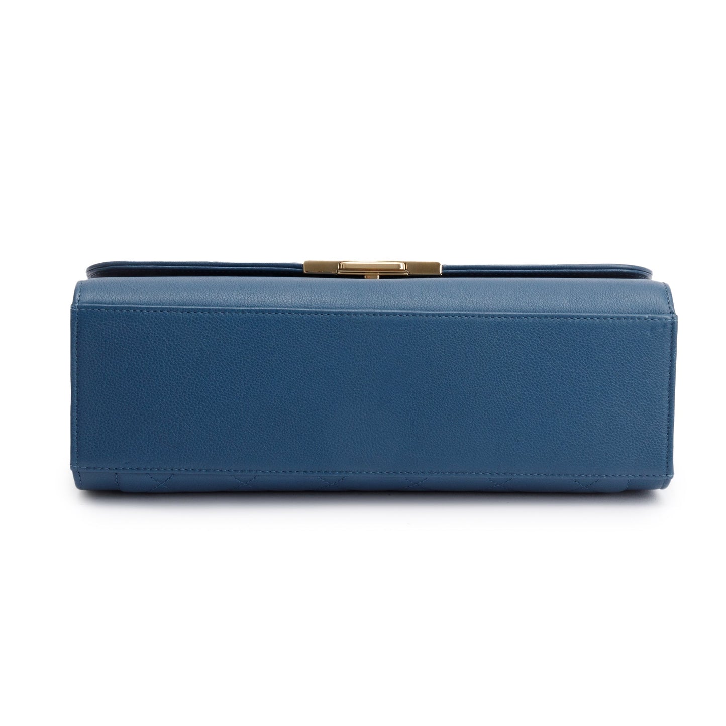 Chanel  Blue Calfskin Leather Large Label Click Flap Bag