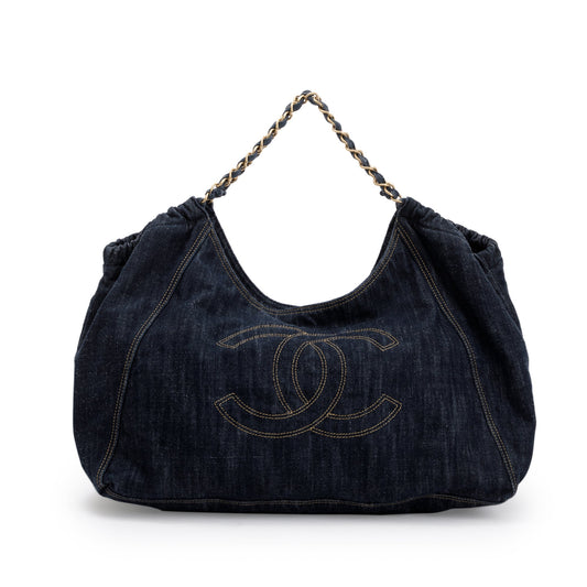 Chanel Blue Denim XL Coco Cabas Bag
