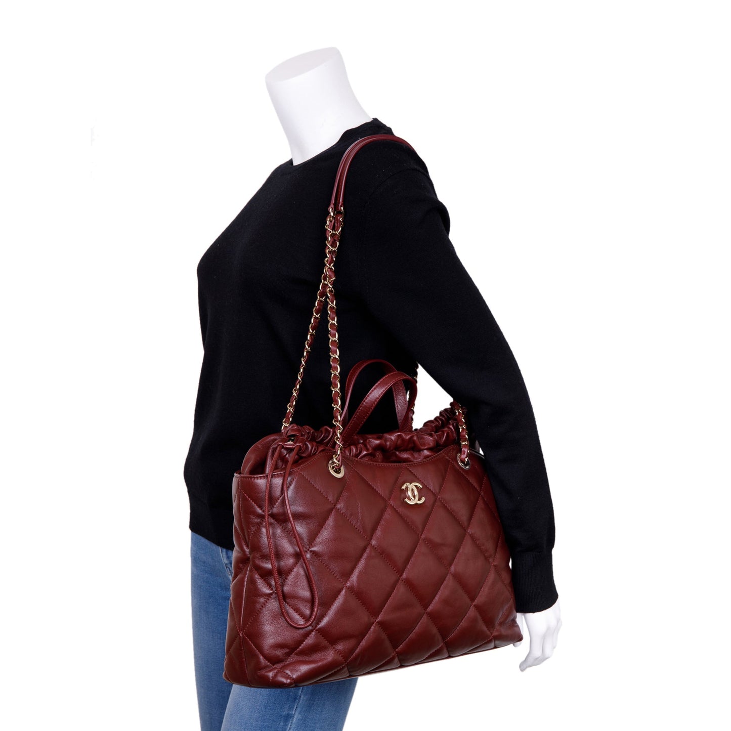 Chanel CC Drawstring Shopping Tote