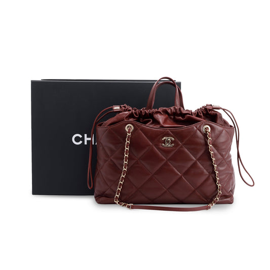 Chanel CC Drawstring Shopping Tote