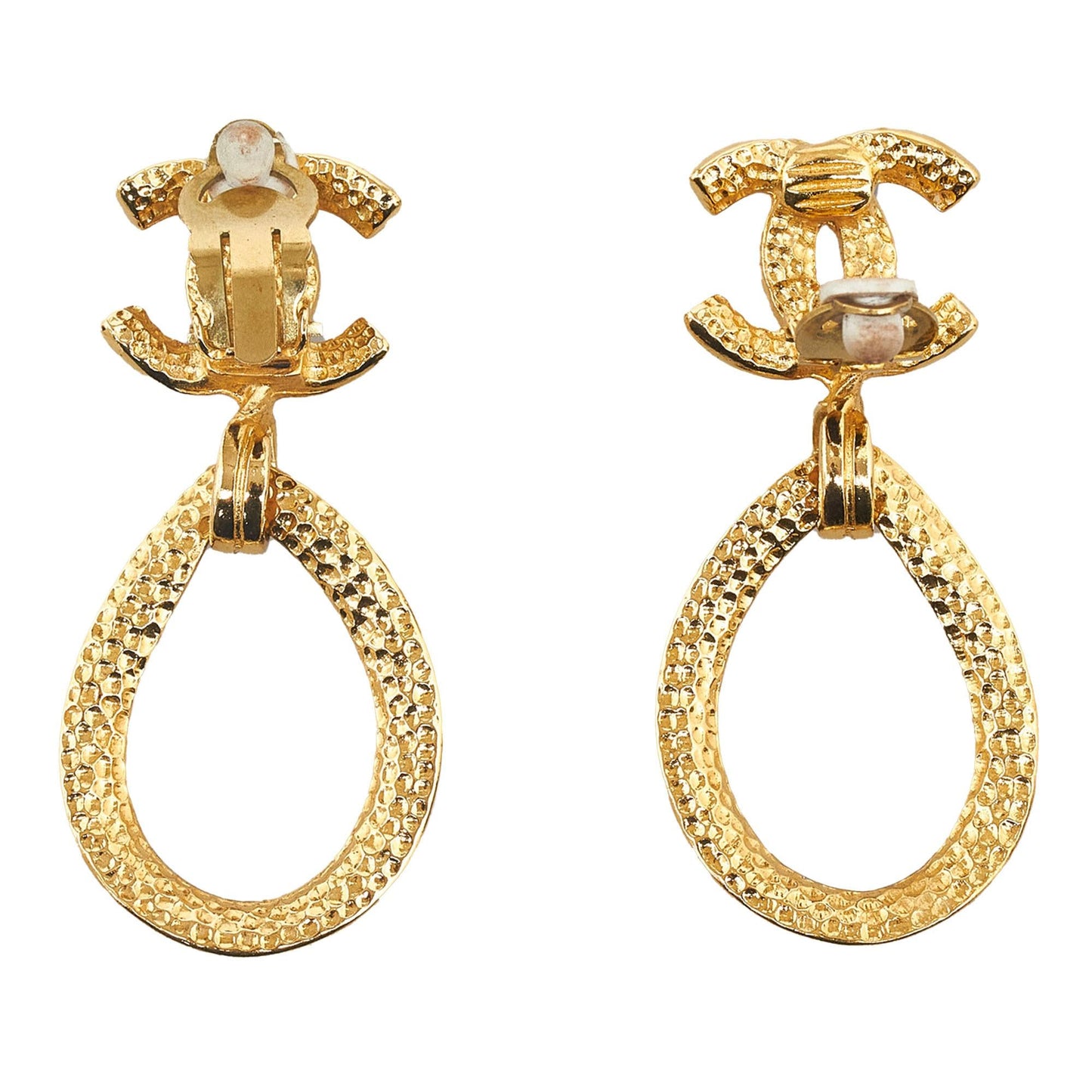 Chanel CC Drop Earrings