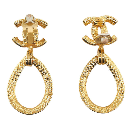 Chanel CC Drop Earrings