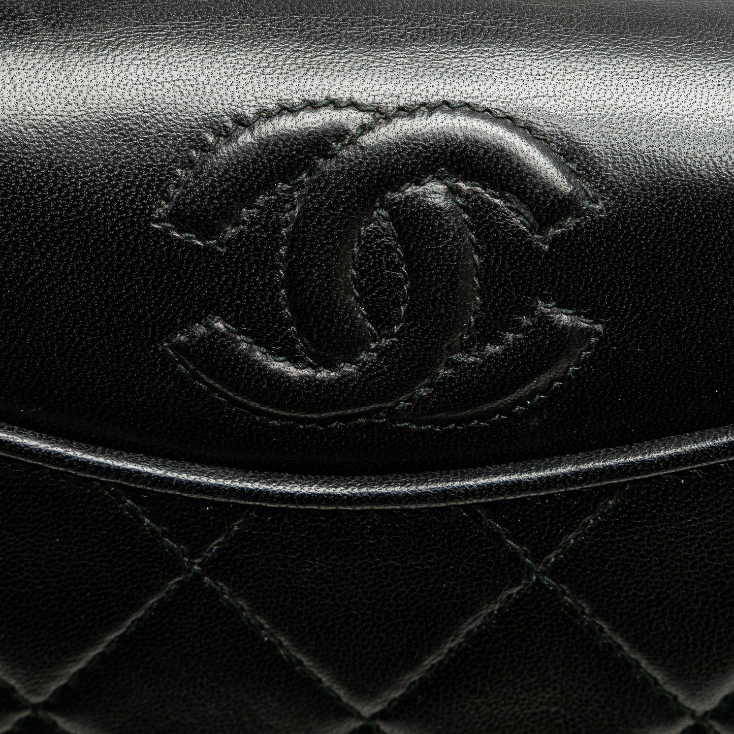 Chanel CC Quilted Lambskin Full Flap Crossbody