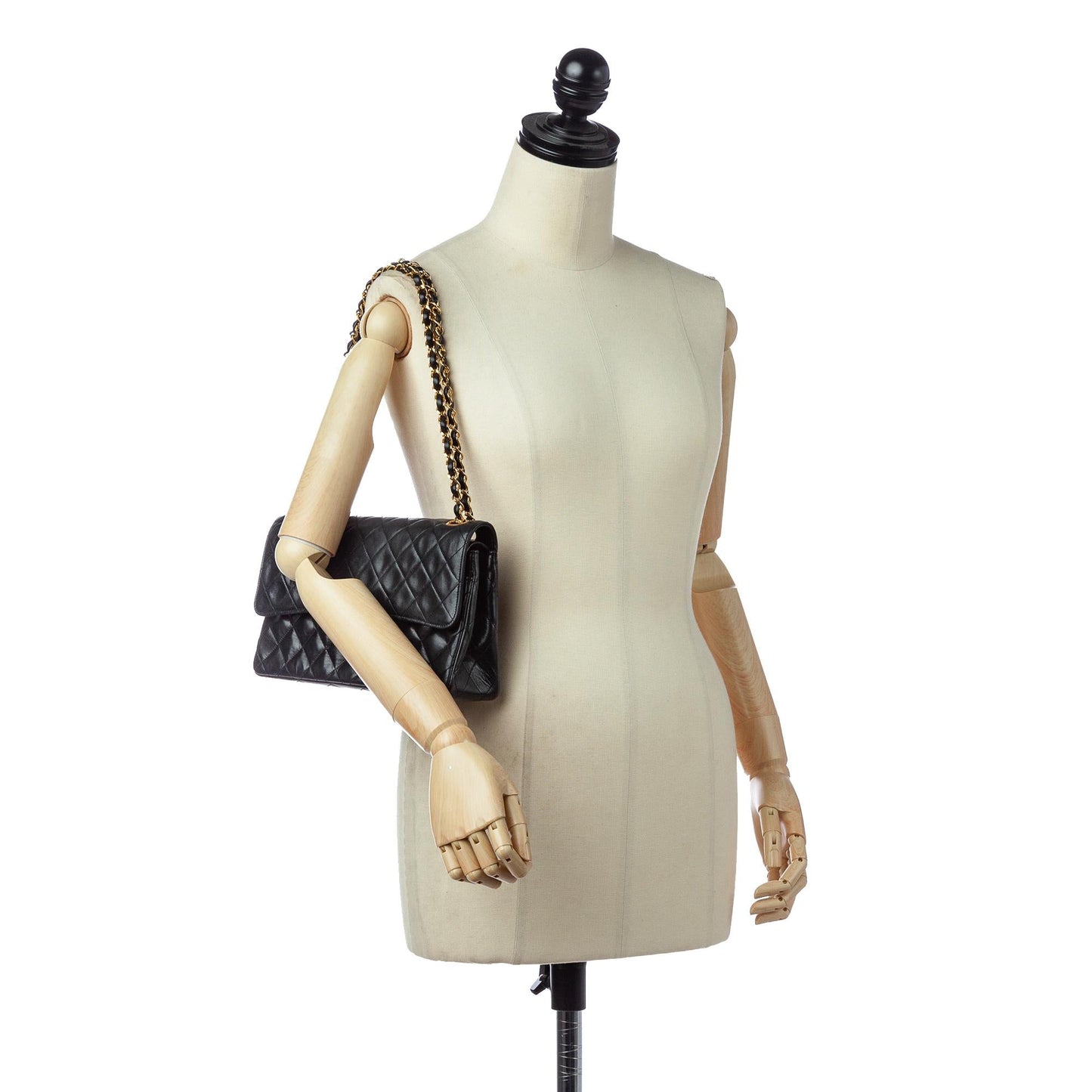 Chanel Classic Medium Lambskin Leather Double Flap Bag (SHG-27962)