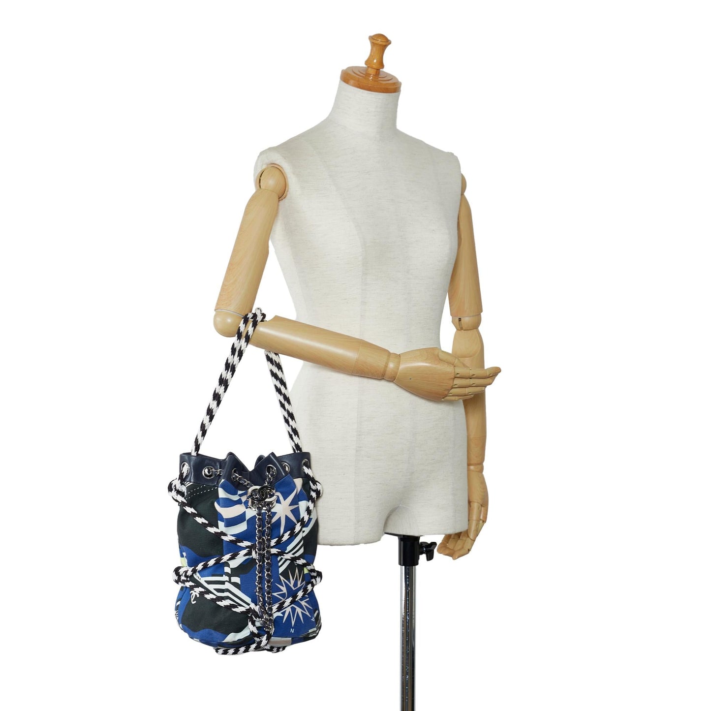 Chanel Cotton Drawstring Bag (SHG-vFjXXl)