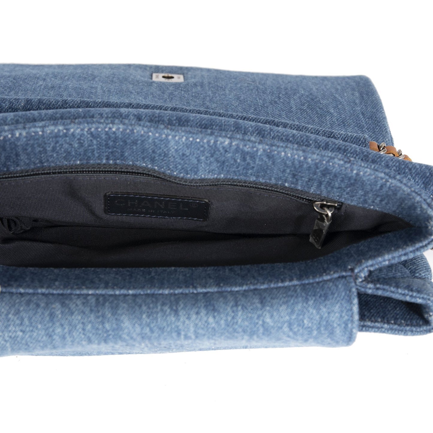 Chanel Denim Fringe Medium Flap Bag