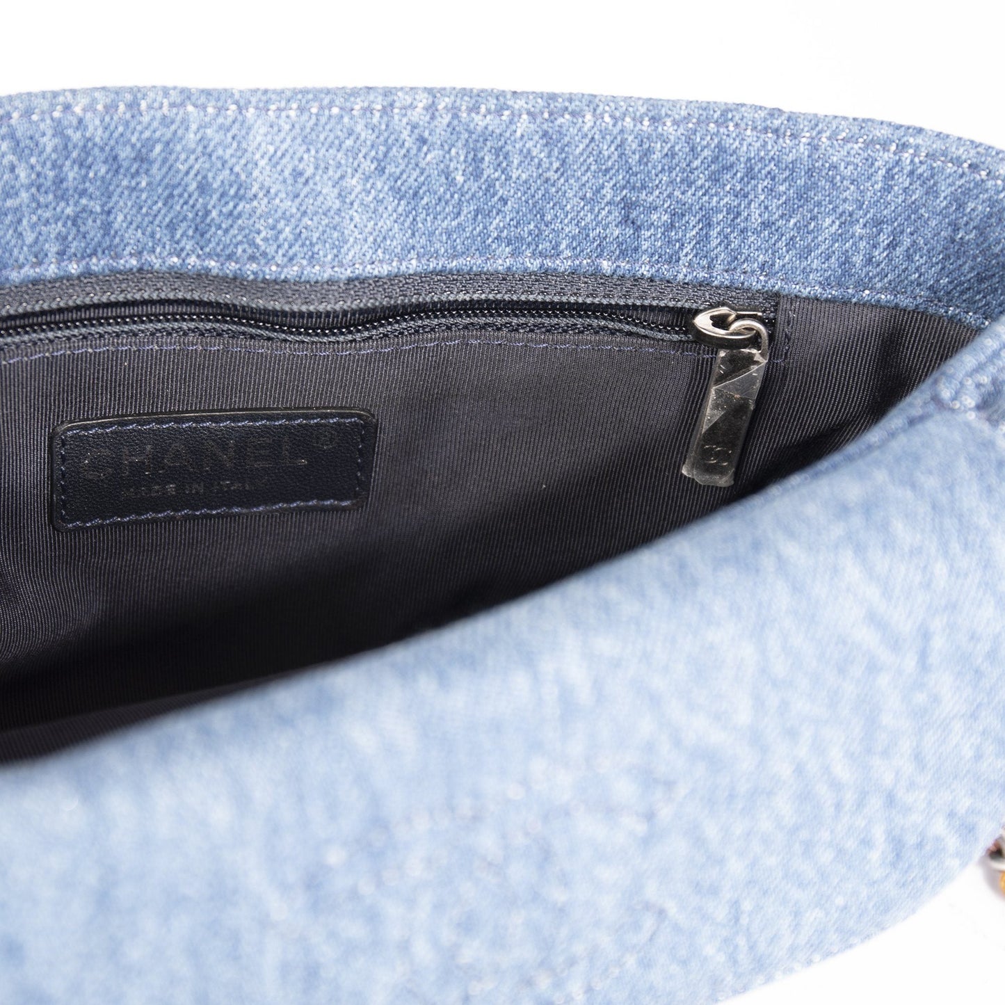 Chanel Denim Fringe Medium Flap Bag