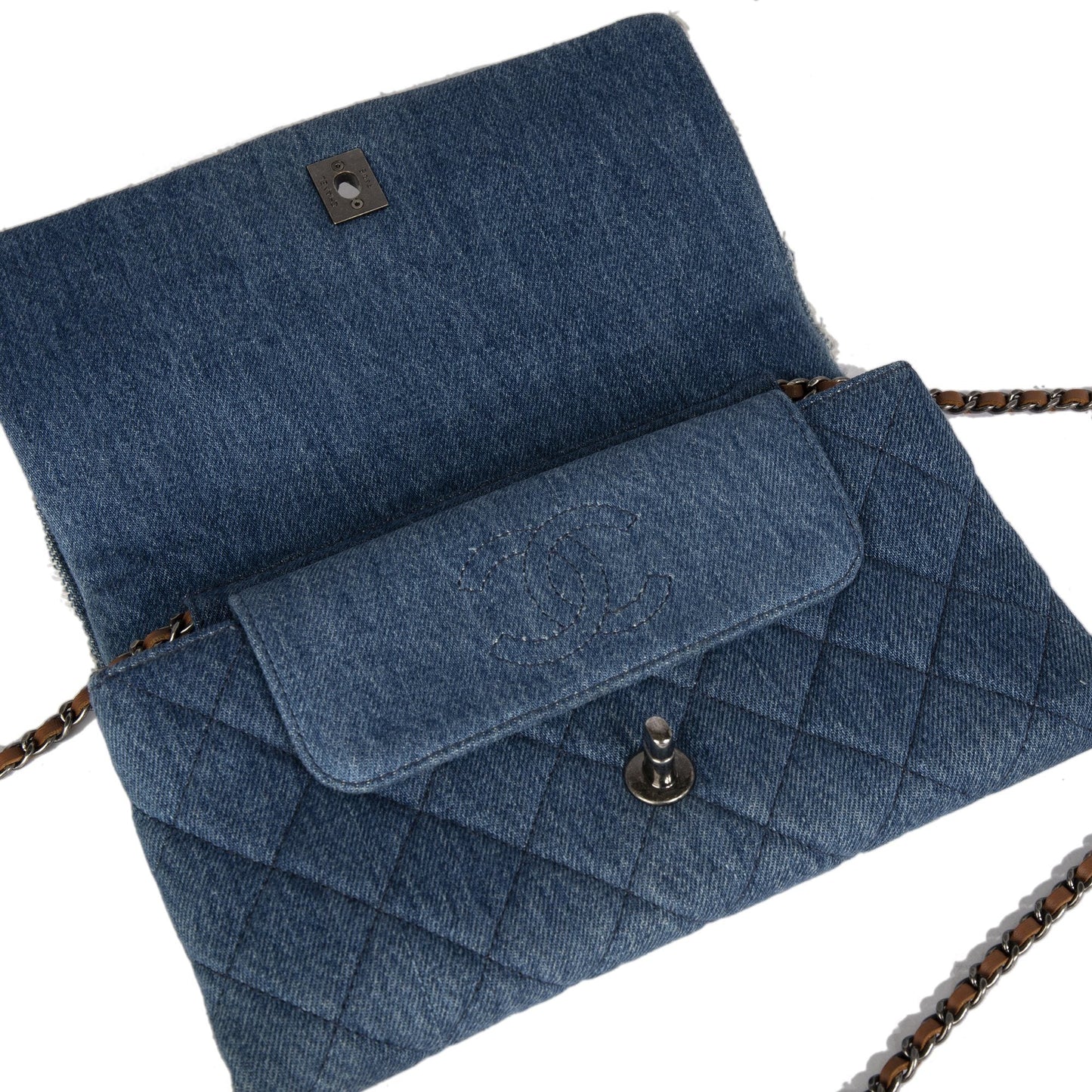 Chanel Denim Fringe Medium Flap Bag