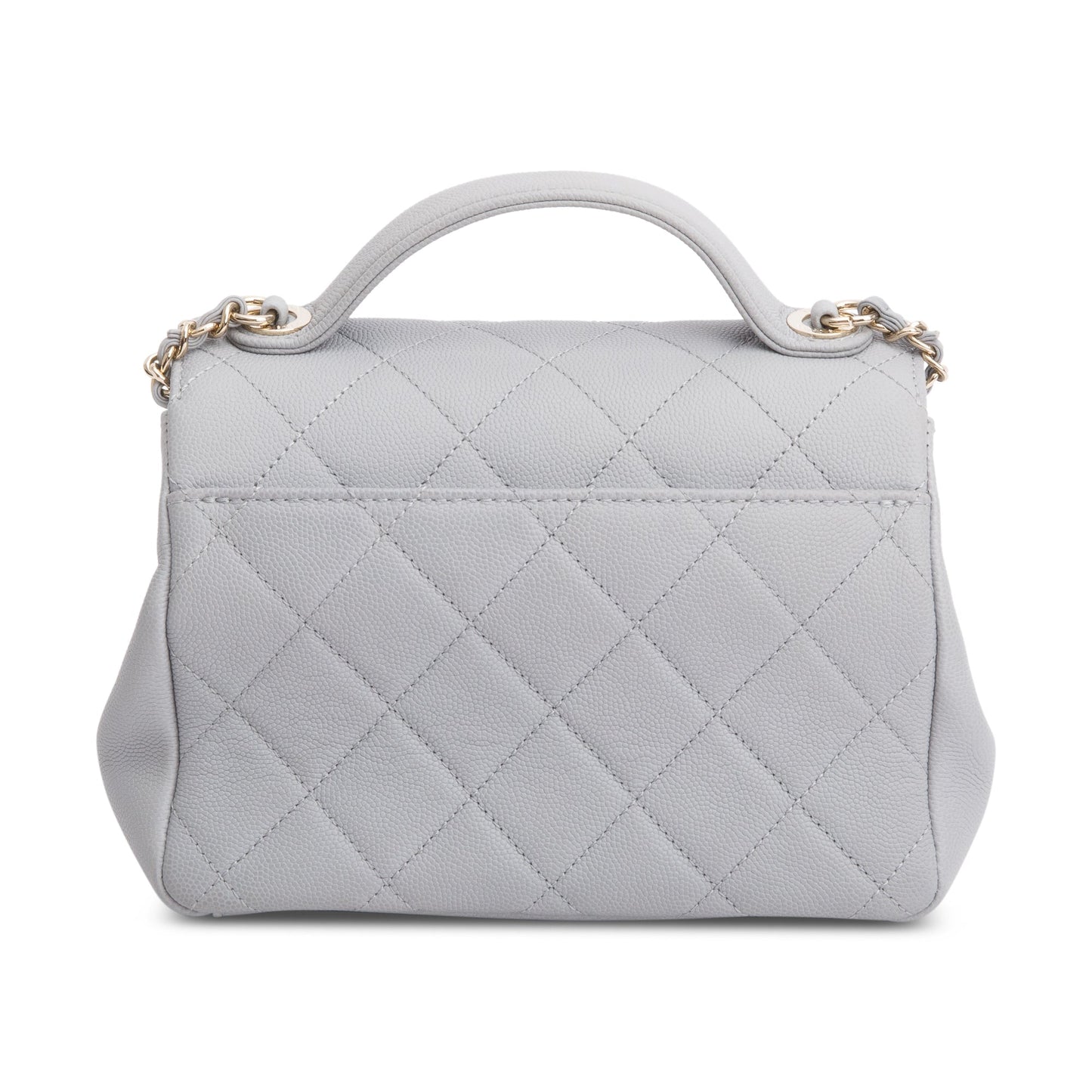 Chanel Grey Caviar Leather Small Business Affinity Flap Bag