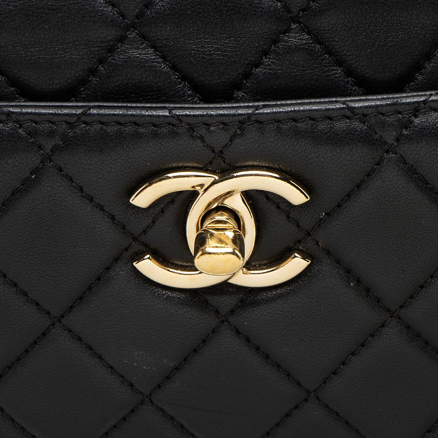 Chanel Lambskin Drawstring Bucket Bag