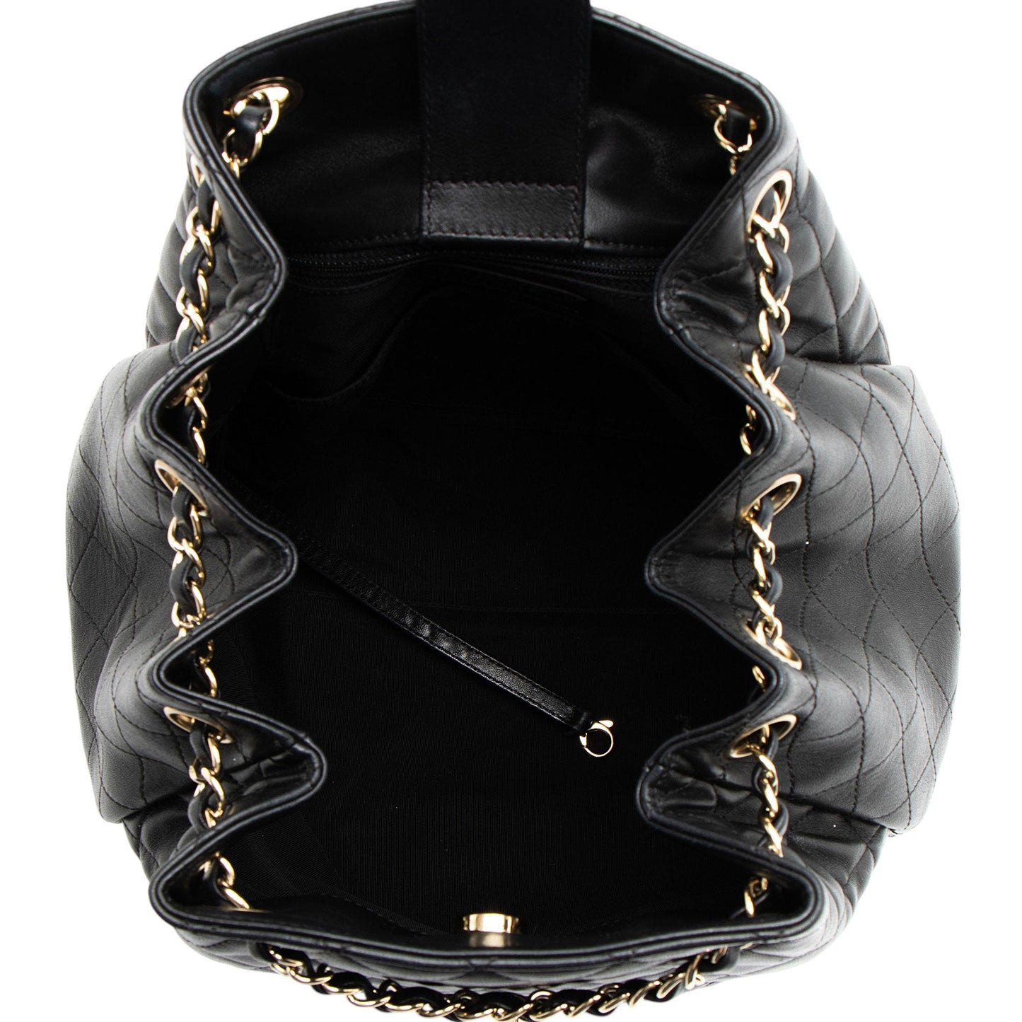Chanel Lambskin Drawstring Bucket Bag