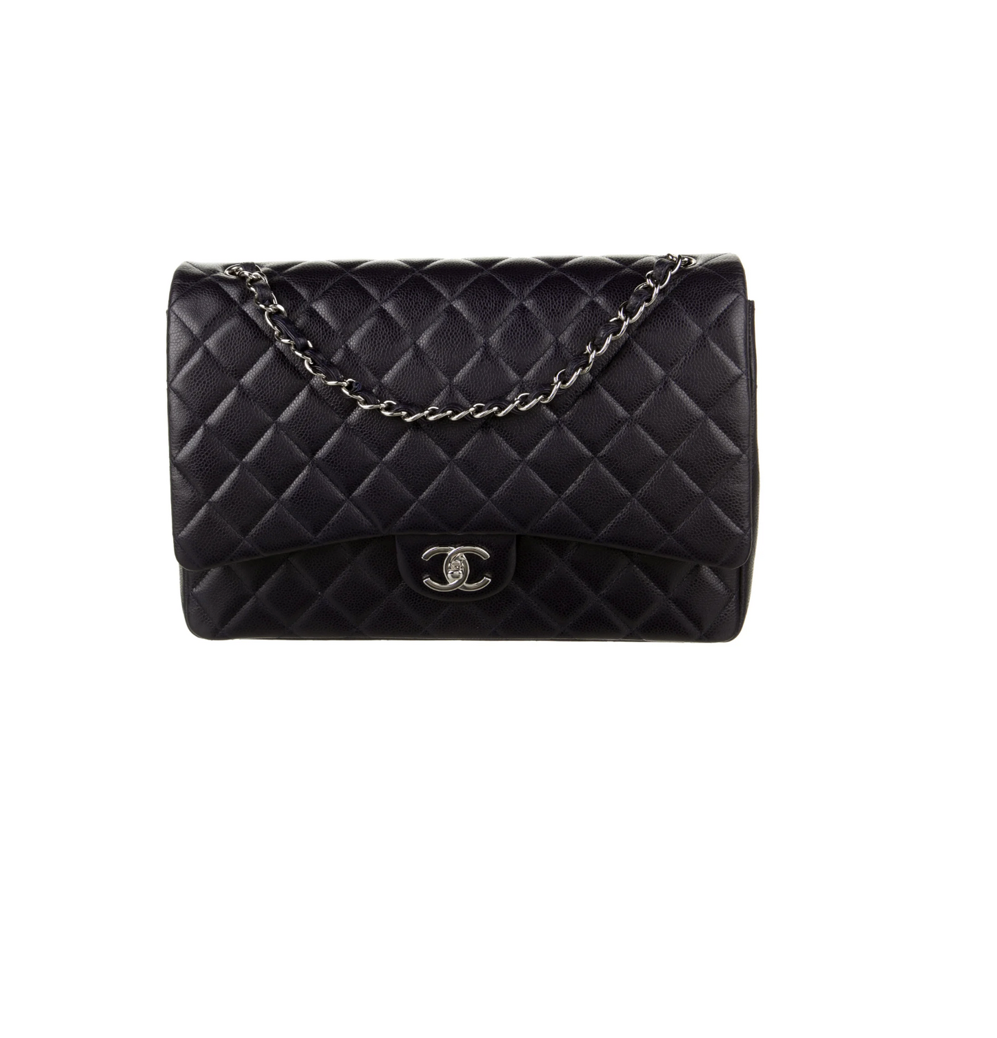 Luxury Chanel Classic Blue Maxi Double Flap Bag
