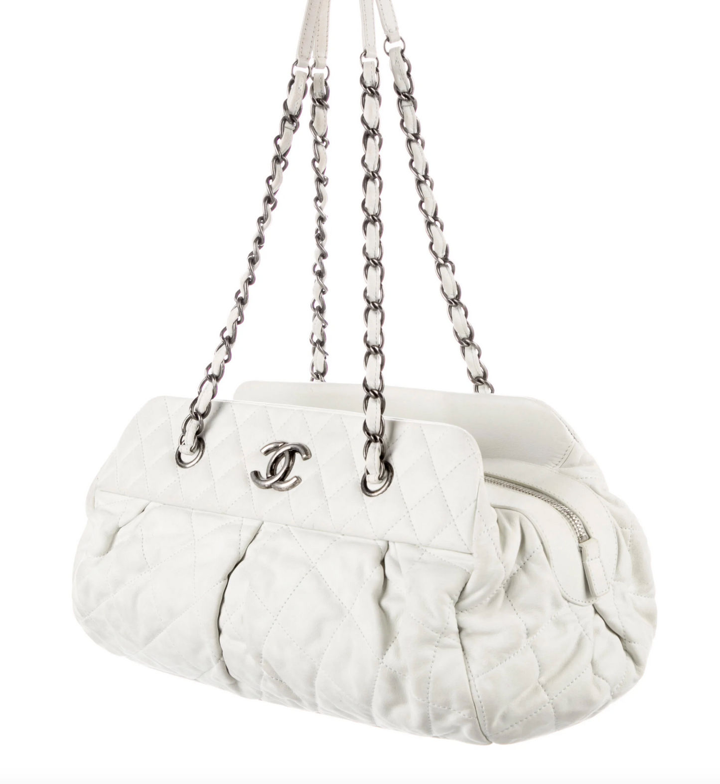 Luxury Chanel Iridescent Quilted Calfskin Medium Bowler Bag