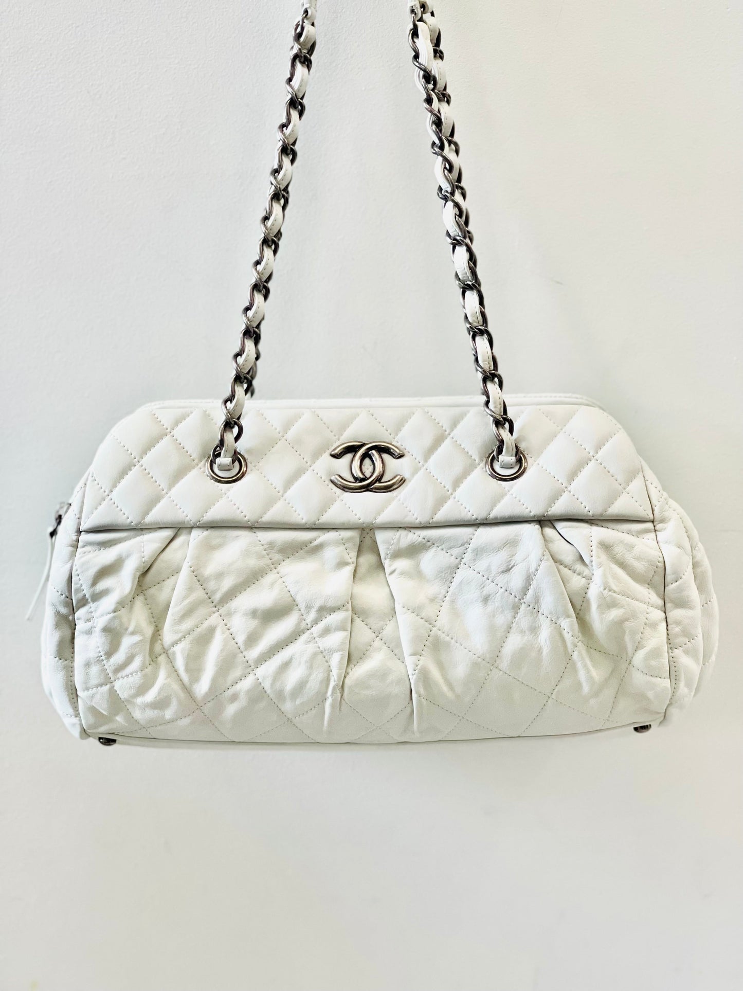 Luxury Chanel Iridescent Quilted Calfskin Medium Bowler Bag