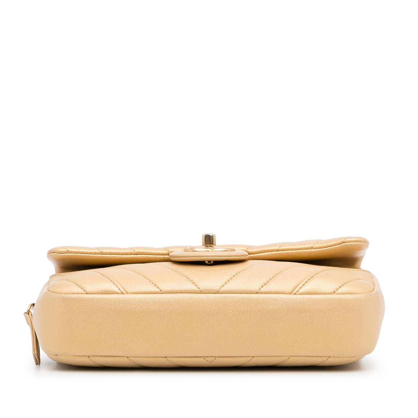 Chanel Mini CC Flap Chevron Leather Crossbody Bag (SHG-loW9EK)
