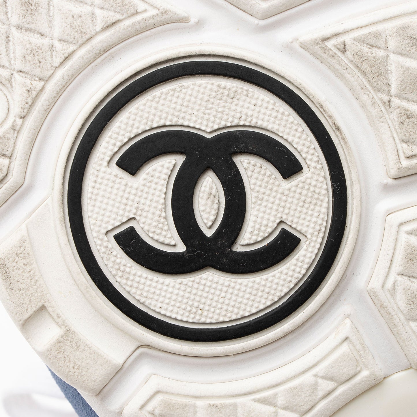 Chanel Nylon Suede CC Sneakers - Size 7 / 37