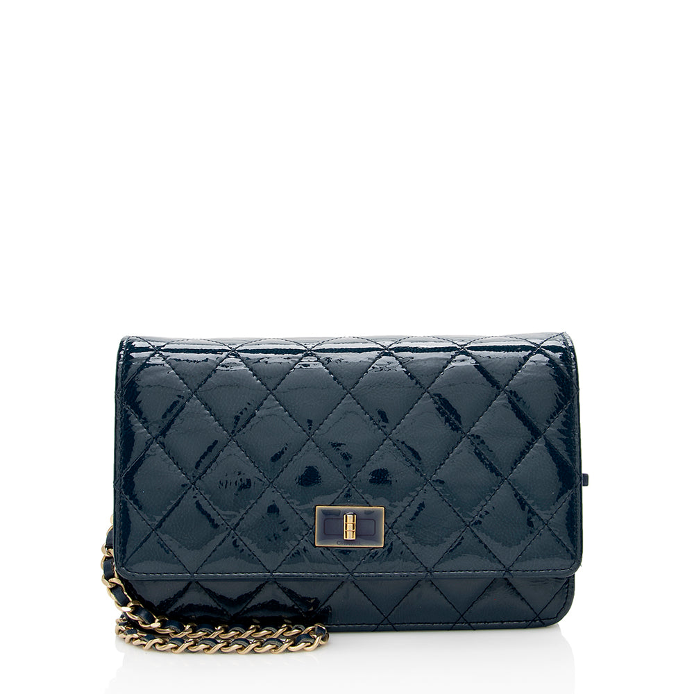 Luxury Chanel Patent Leather 2.55 Reissue Wallet on Chain Bag (SHF-15920)