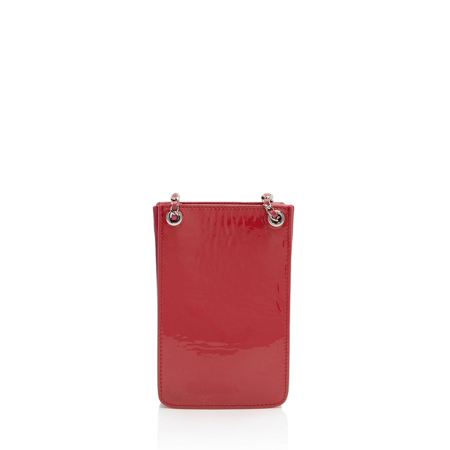Luxury Chanel Patent Leather CC Phone Holder Crossbody (SHF-8mTe1i)