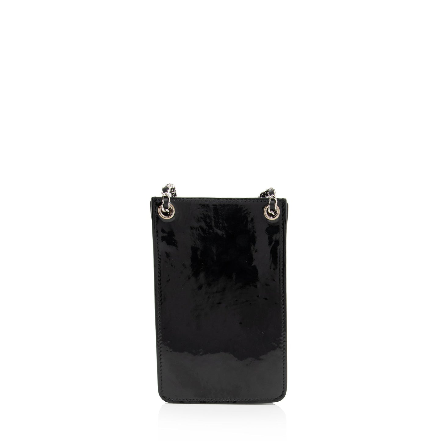 Luxury Chanel Patent Leather CC Phone Holder Crossbody (SHF-VnP7Do)