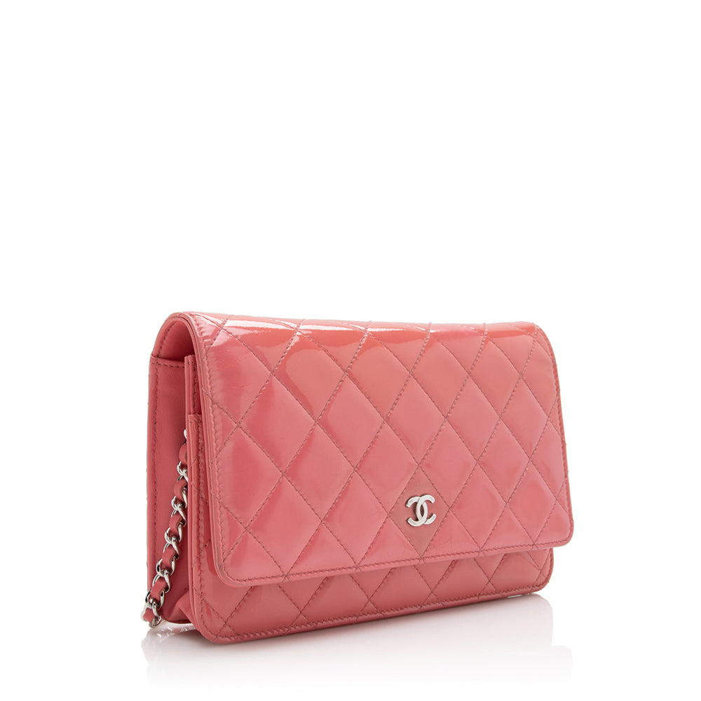 Luxury Chanel Patent Leather Classic Wallet on Chain Bag (SHF-16937)