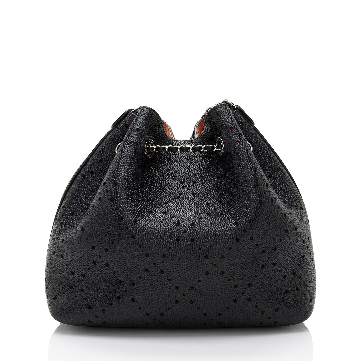 Chanel Perforated Caviar Leather Drawstring Bucket Bag