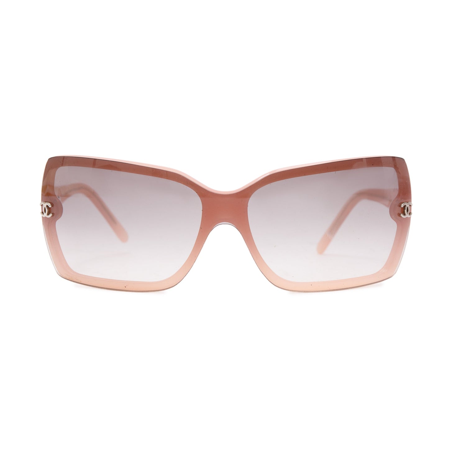 Chanel Pink CC Logo Gradient Oversize Sunglasses