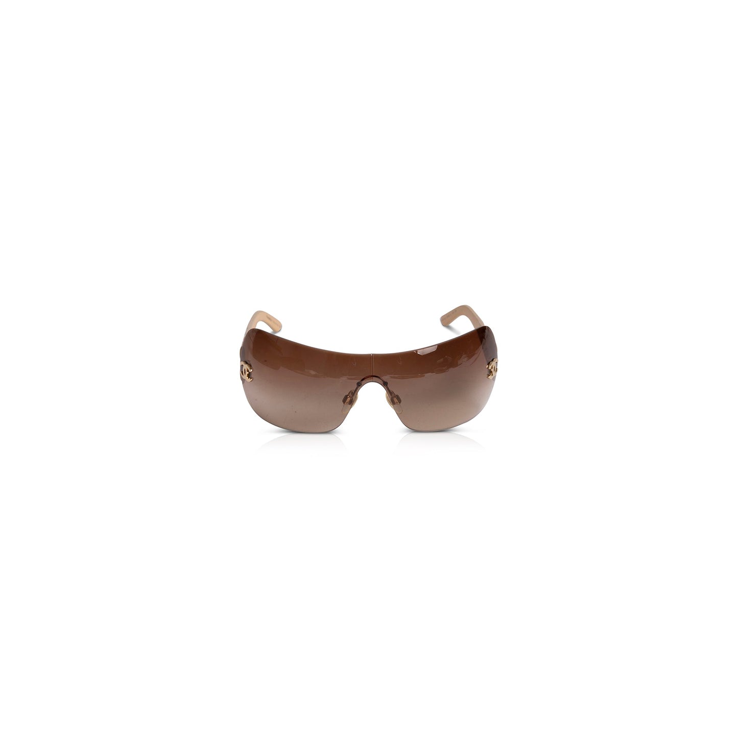 Chanel Quilted Leather Shield Sunglasses