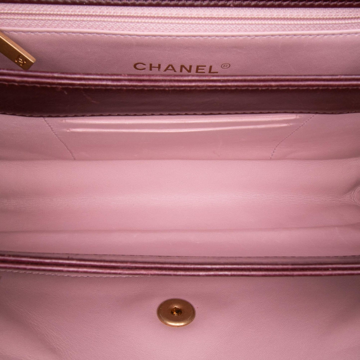 Chanel Small Aged Calfskin Straight Lined Flap