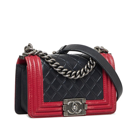 Chanel Small Bicolor Boy (SHG-Lo3vLn)