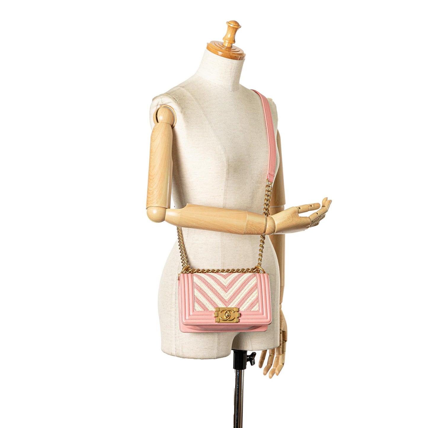Chanel Small Braided Chevron Boy Flap (SHG-f3tD92)