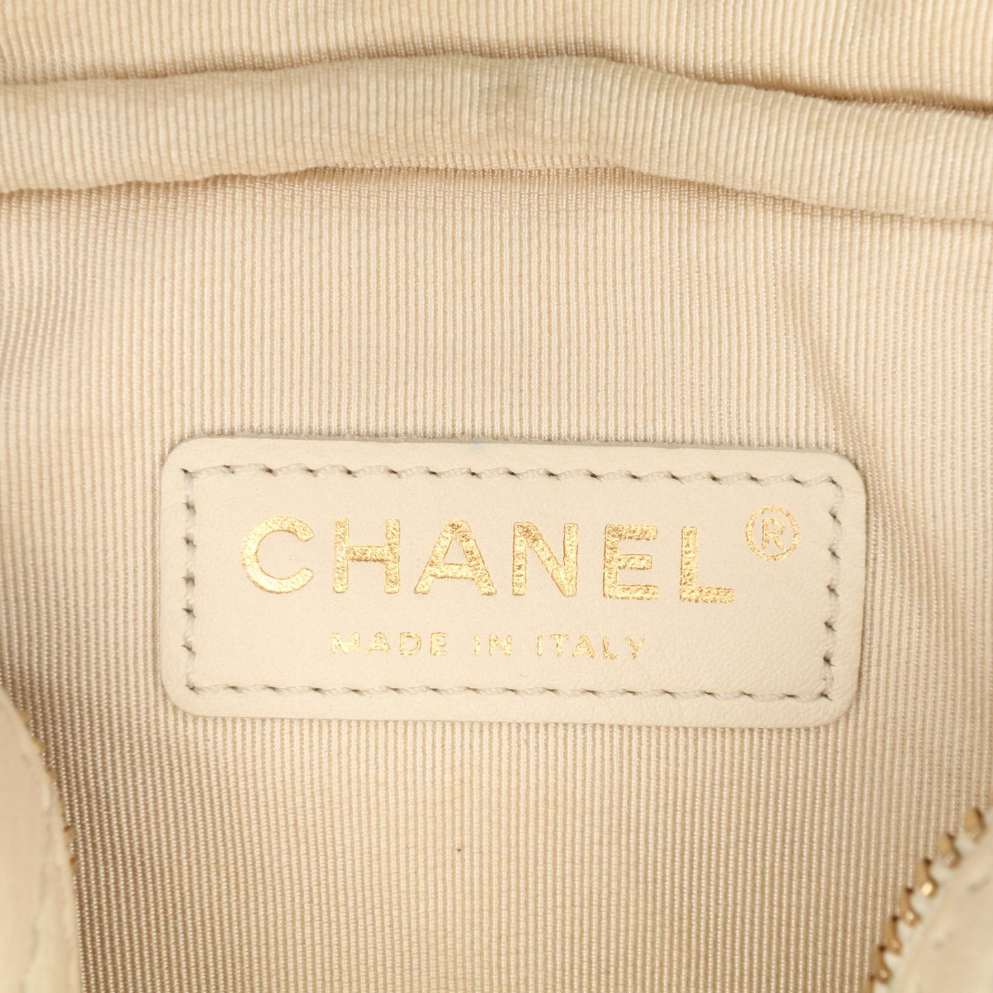Chanel Small CC Flat Quilted Caviar Camera Bag