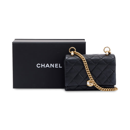 Chanel Small CC Pearl Accordion Flap Bag